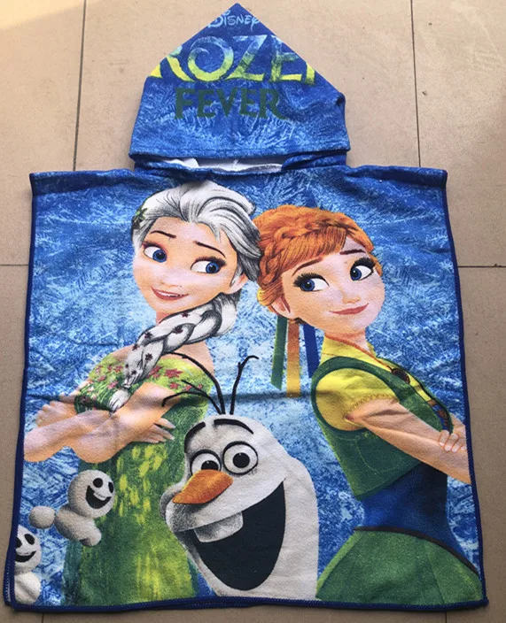 G Disney 50x100cm Children's Cotton Cartoon Spider-man Frozen Elsa Anna Cars bath towel baby boy girl beach towel cloak towel gift - Цвет: G