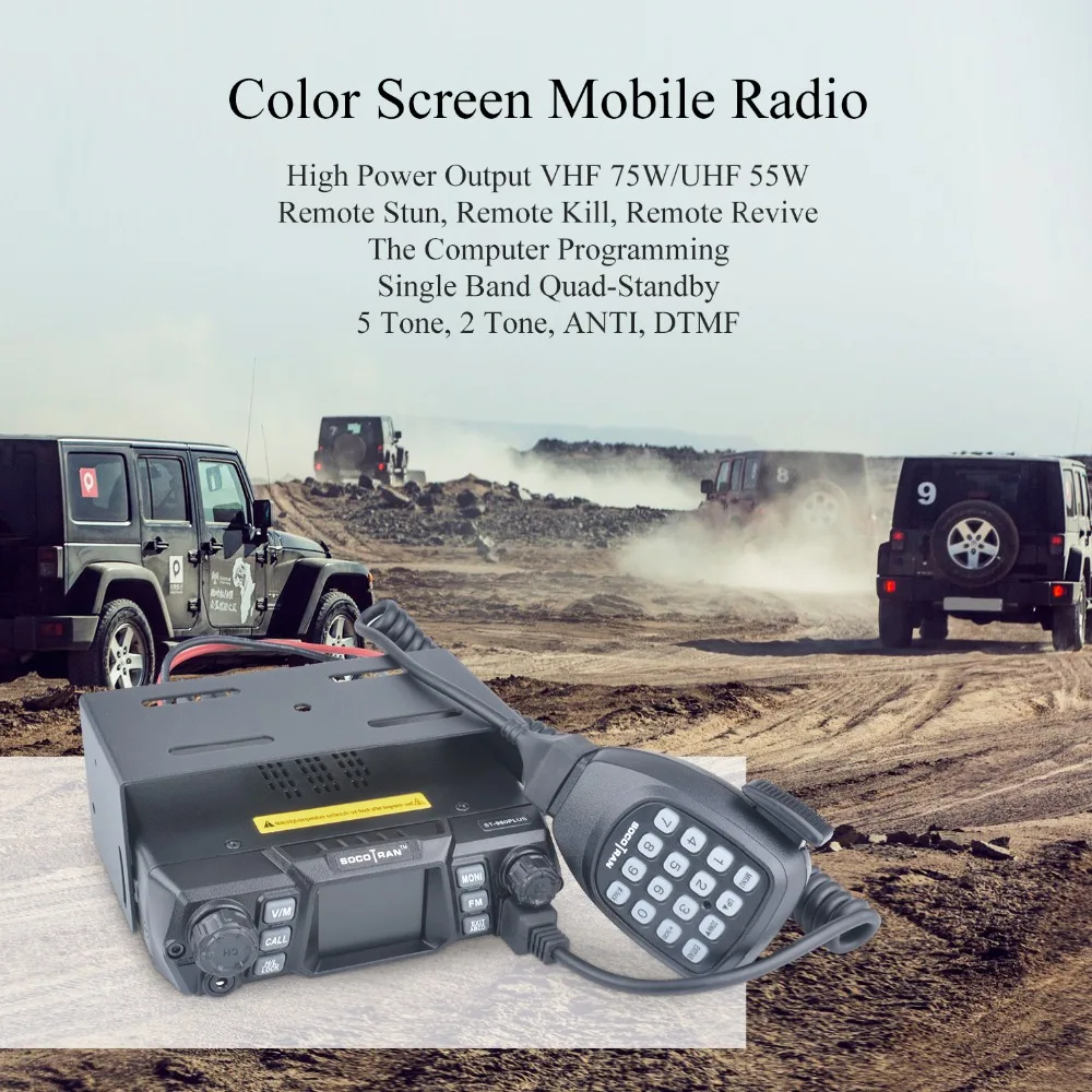 Корабль из RU ST-980PLUS двухдиапазонный 136-174 МГц и 400-480 МГц 200CH VHF 75 Вт/55 Вт UHF Quad-ожидания Высокой Мощности Мобильный радиоприемопередатчик