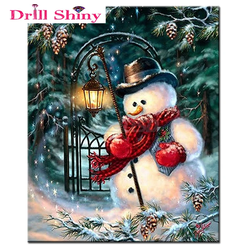 

Crafts 5D Diamond Mosaic Painting Christmas Snowman full Square Diy Diamond Embroidery Rhinestone Diamond painting Cross Stitch