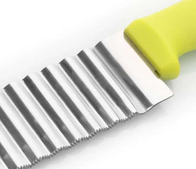 1PC French Fry Cutters Chip Dough Vegetable Carrot Blade Potato Peeler Crinkle Wavy Cutter Slicer S/Steel KX 142 | Дом и сад