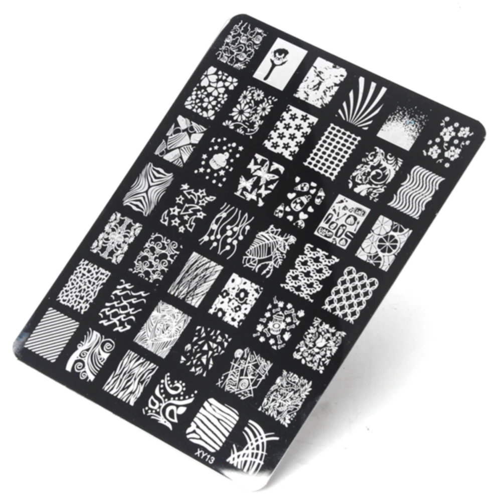 1 шт. шаблон для штамповки ногтей с дизайнерскими кружевными цветочками шаблоны