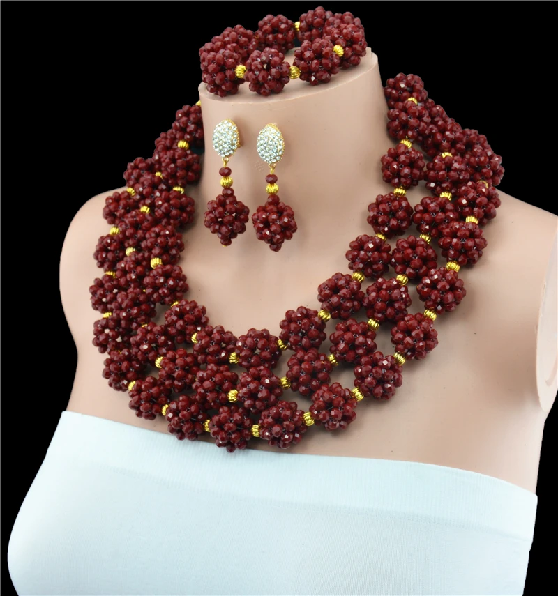 Роскошный золотой комплект ювелирных изделий для свадьбы в нигерийском стиле с