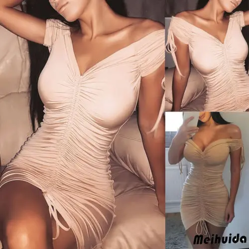 

Women Bodycon Pencil Cocktail Ladies Summer Party Clubwear Mini Dress