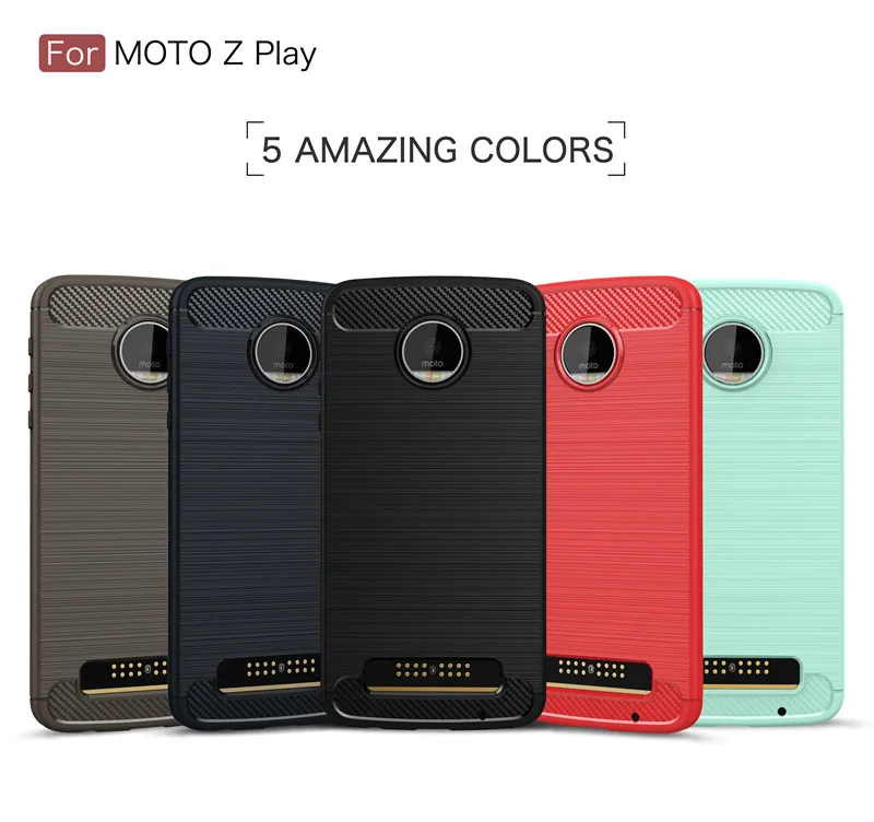 Тонкий чехол из углеродного волокна для Motorola Moto Z Play XT1635, чехол для Motorola Moto G5 G5S G6 Plus G7 Play E4 E5