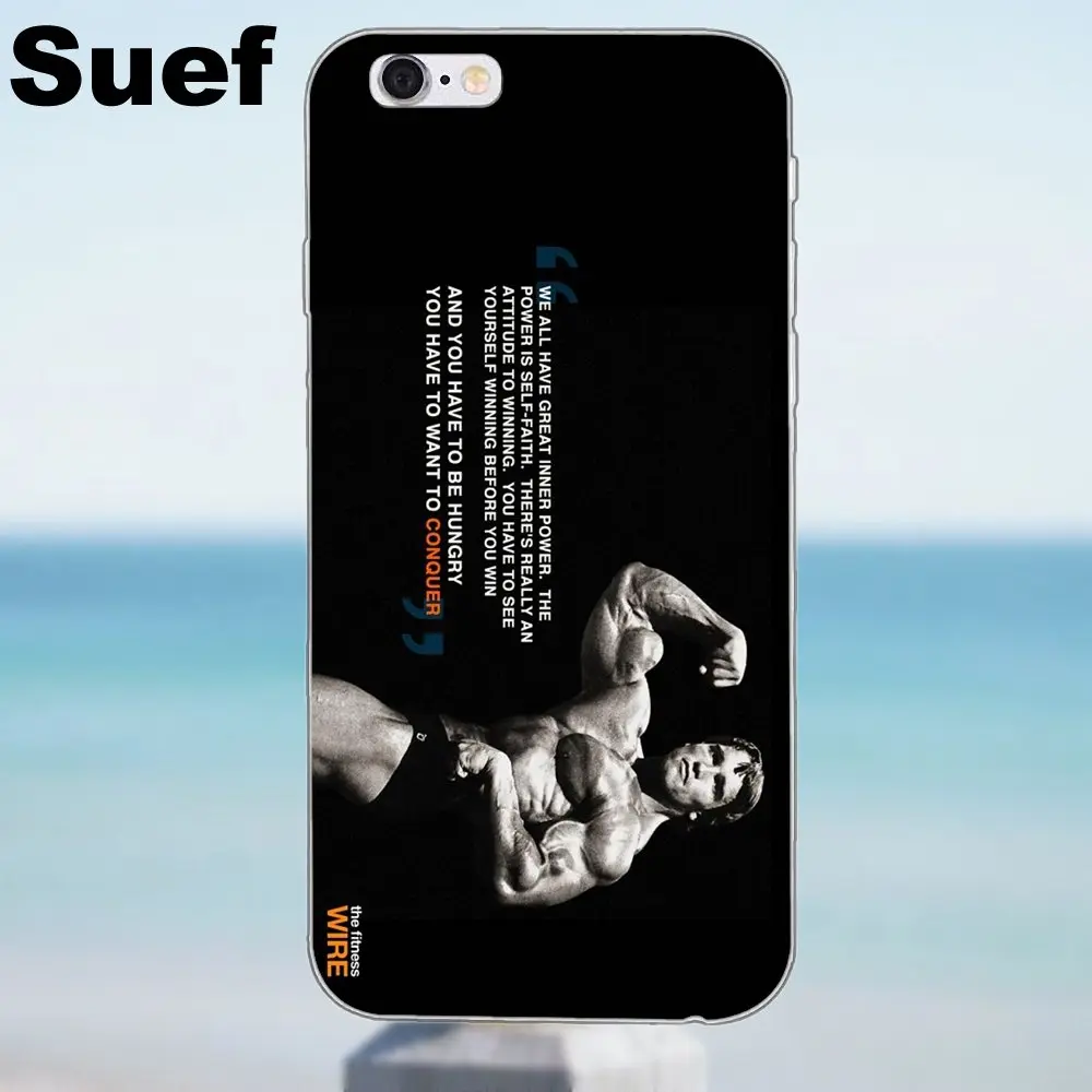 ТПУ горячие продажи Арнольд тренажерный зал мотивация Шварценеггер для iPhone X 4 4S 5