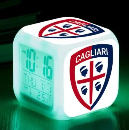 Torino футбольный клуб светодиодный Будильник reloj despertador de cabeceira часы Сенсорное освещение цифровые часы Wake Up в подарок Gox - Цвет: Розовый