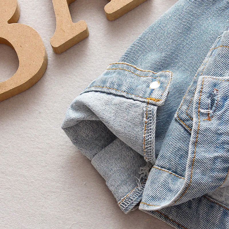 CHUBBYCATTY children clothes girls denim coats fashion boys jeans jacket baby cute dog print light blue outfits 2019 F/W | Детская