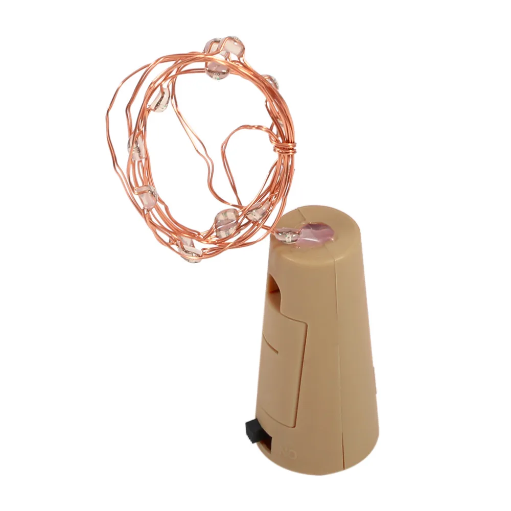 ICOCO Quality Romantic Copper Wire Cork Shaped LED Night Starry Light String Lamp Christmas Decoration Home Decor 50CM 15 LEDs | Лампы и