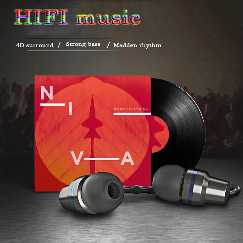 Проводные наушники гарнитура портативные Hi-Fi стерео бас с микрофоном для