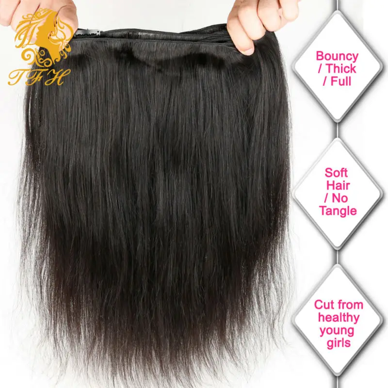 Brazilian Virgin Hair Straight 3 Bundles 8A Grade Unprocessed Human Weave |