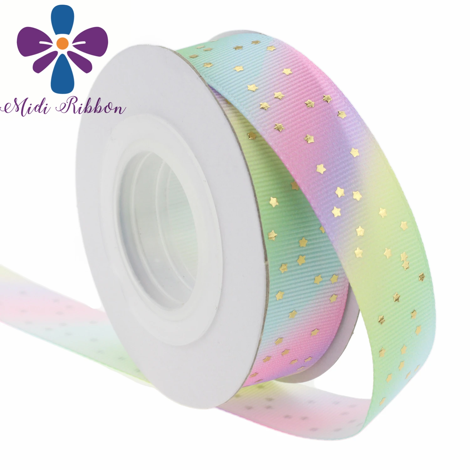 25 yards Новинка,, 7/8 дюйма, 22 мм, Золотая мини-лента из фольги с принтом в виде звезд, радужная корсажная лента, аксессуары для украшения, 25 ярдов/тесьма в рулоне, принадлежности для самостоятельной сборки - Цвет: 25 yards