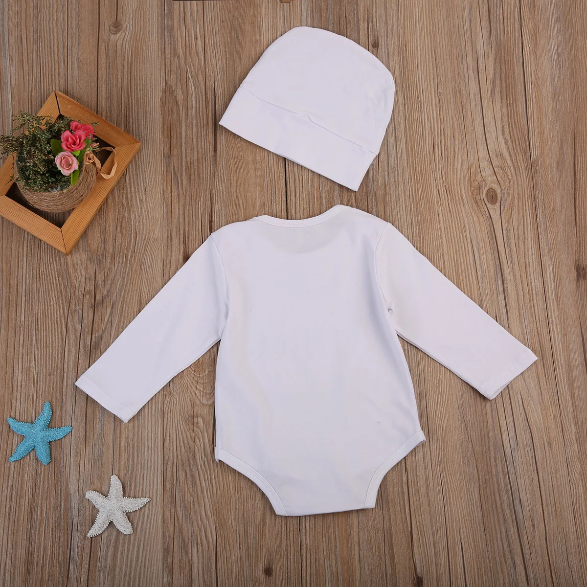 

Autumn Baby Clothes Newborn Infant Baby Boy Tops Long Sleeve Bodysuits+Hat Outfits Cotton Jumpsuit Baby Girls Clothes Age 0-24M