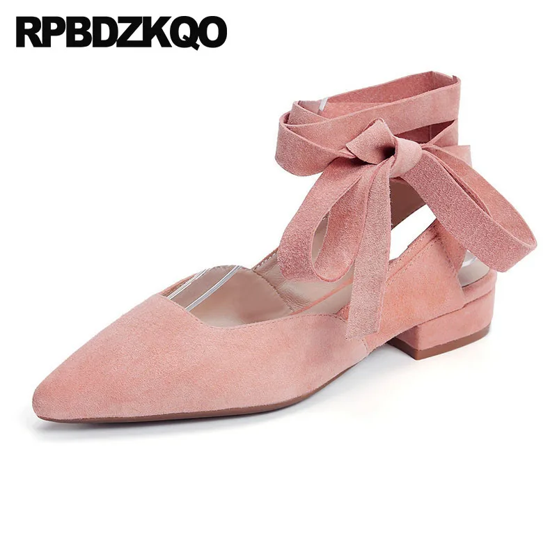 женщин сандалии зашнуровать красивая Slingback розовый Ремень для лодыжки Свадебная