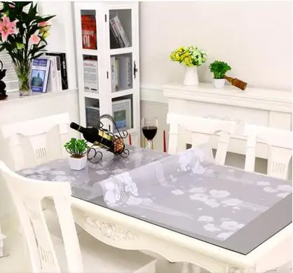 Мягкая скатерть для дома водонепроницаемая жаропрочная гибкая ПВХ настольные
