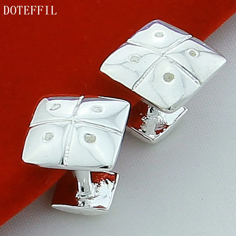 DOTEFFIL серебряные запонки 925 пробы пустые ювелирные изделия женские и мужские
