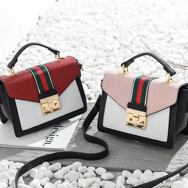 Women Sweet French Flap Bag Hasp Zipper Shoulder For Girls Small Lock Handbags Bags Designer Crossbody Bolsos | Багаж и сумки
