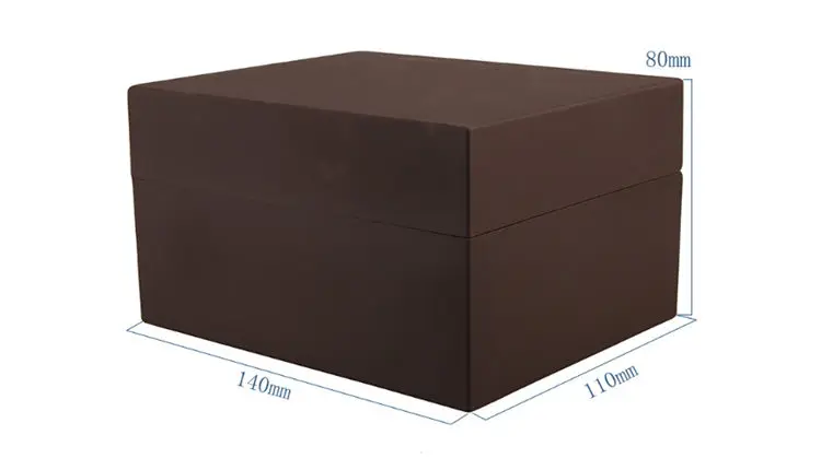 

New Rubber Lacquer Watch Storage Box Brown Men's Mechanical Watch Gift Case Women Jewelry Package Boxes