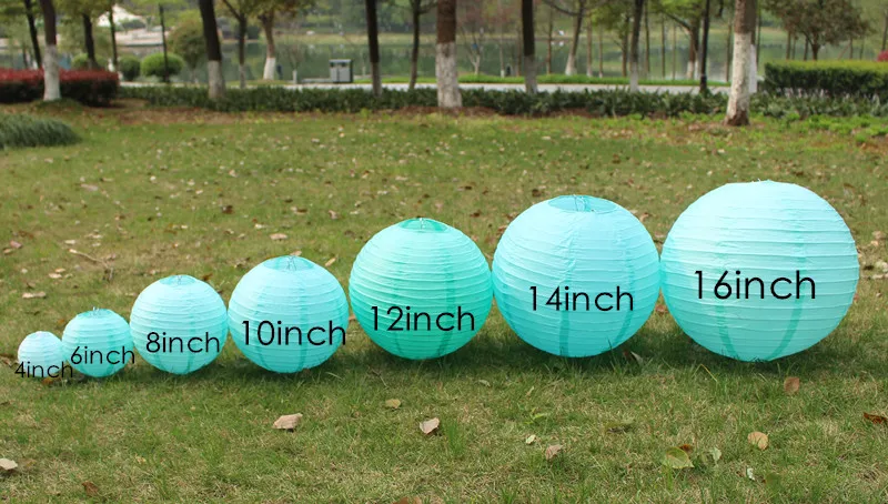 7 шт./компл. смешанный размер("-16") Tiffanyblue цвет бумажный фонарь s китайская популярная бумага для поделок фонарь для вечерние, свадебные украшения