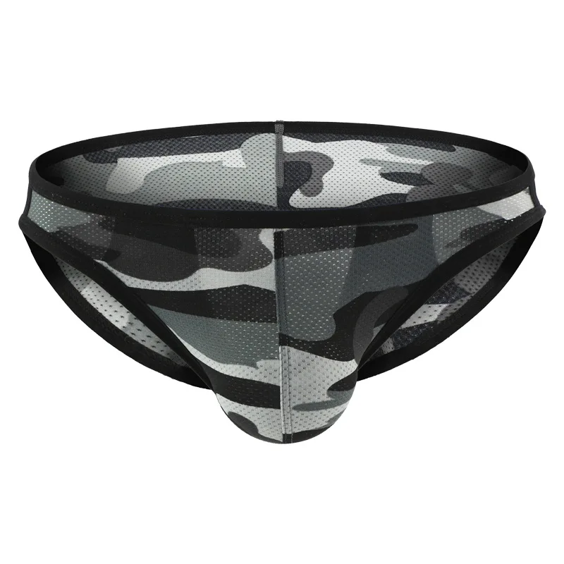 Для мужчин трусы камуфляж ремень нижнее белье с низкой талией и мешком