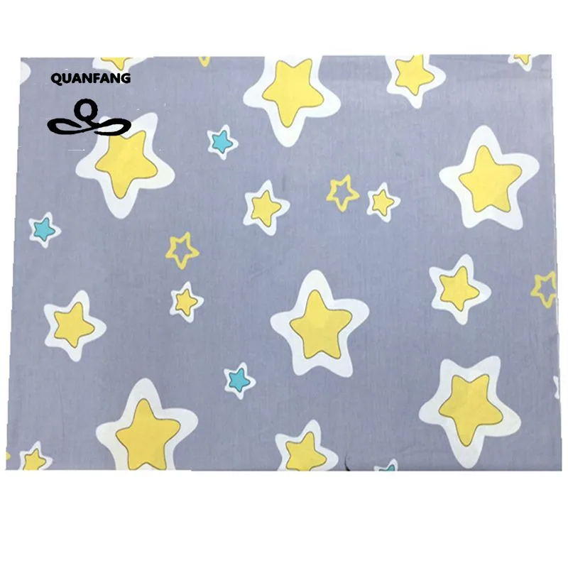 Хлопковая ткань со звездами Лоскутная Ткань с вышивкой саржевая стеганое одеяло