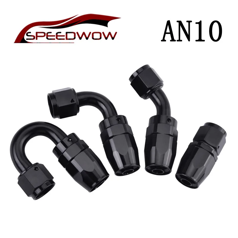 SPEEDWOW алюминиевый AN10 Масляный топливный поворотный шланг прямой 45 90 180 градусов