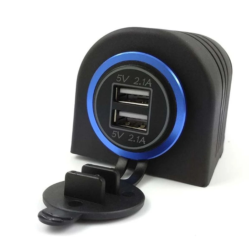 2.1A 12V 24V Dual USB Автомобильное зарядное устройство палатка база для автомобиля Грузовик Мотоцикл Лодка ATV
