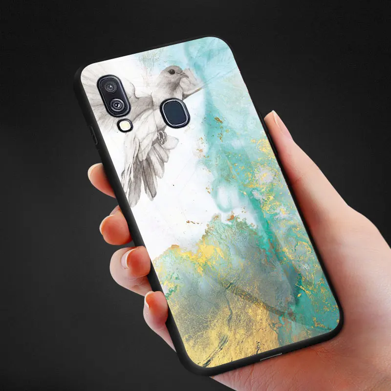 Закаленное Стекло Мрамор чехол для samsung galaxy A50 a70 A30 A10 A40 M10 M20 M30 A9 A8 A6 J4 J6 S7 S8 S9 S10 плюс S10E крышка