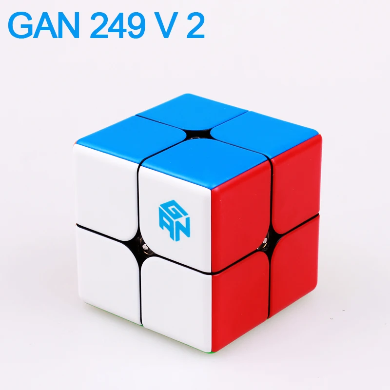 Ган 249 V2M волшебных магнитных Скорость Cube 2x2 Профессиональный мини карманный куб Ган V2 головоломка кубик без наклеек Gans магнит Cubo Magico
