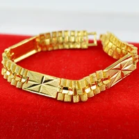 womens mens bracelet yellow gold filled wrist chain link
