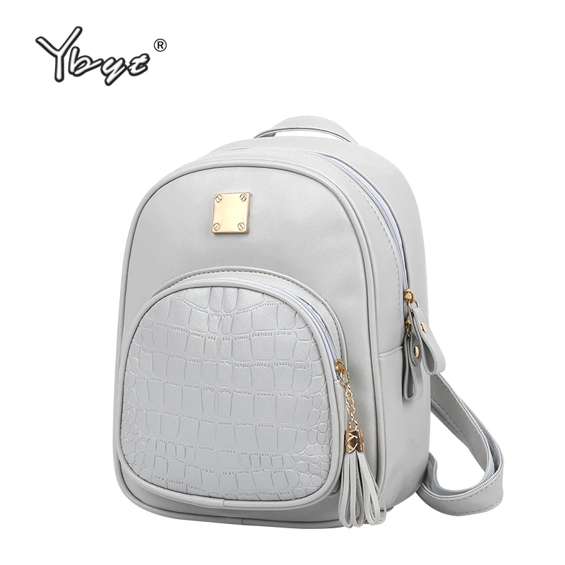 

YBYT brand 2018 new PU leather women rucksack alligator knapsack female shopping bag ladies travel package girl casual backpacks