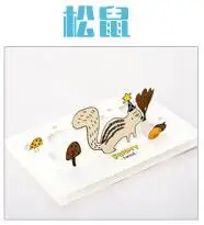 The squirrel 1 упак./лот Винтаж 3D серия с персонажами из мультфильмов о животных поздравительная открытка с цветной конверт поздравительные открытки Закладка для книги в розницу - Цвет: The squirrel
