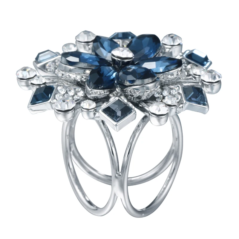 SIIROLA Романтический роскошный сплав серебристого цвета женские броши орнамент