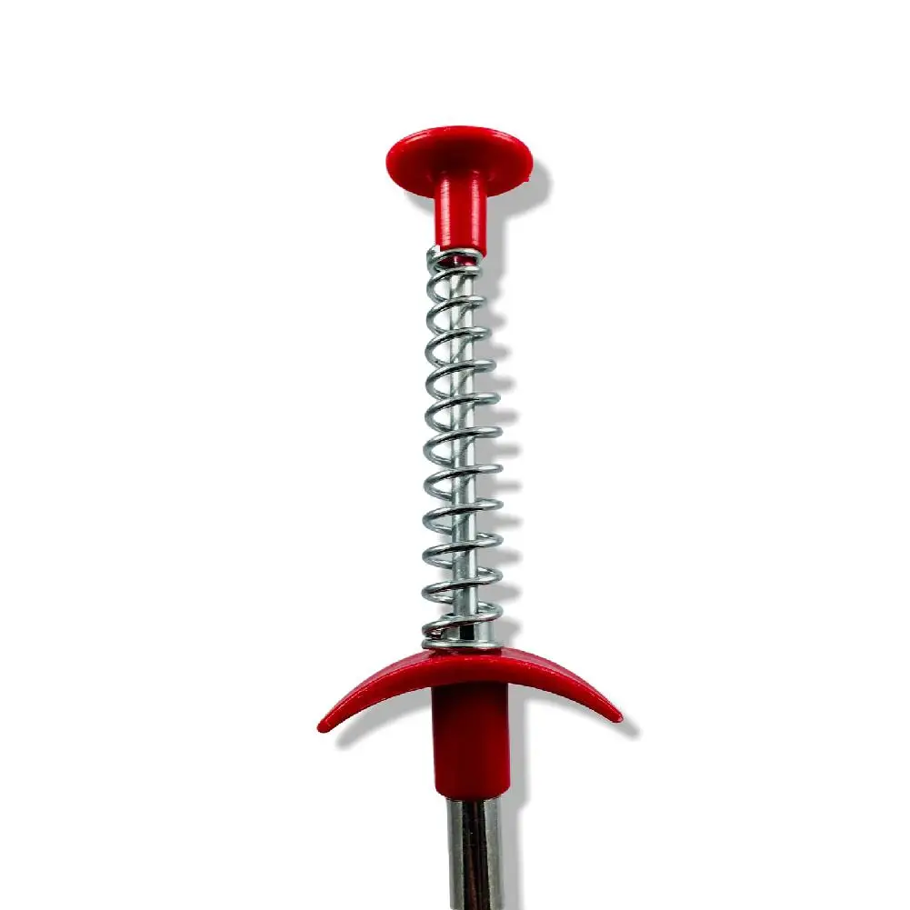 AsyPets 24 Inches Flexible Claw Pick Up Tool 60CM Sliver Red Color