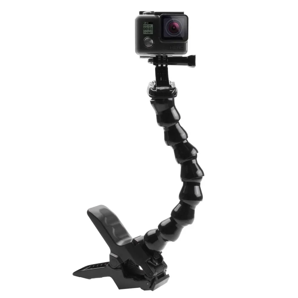 Для GO PRO Аксессуары Челюсти Гибкий зажим Крепление и регулируемая шейка для