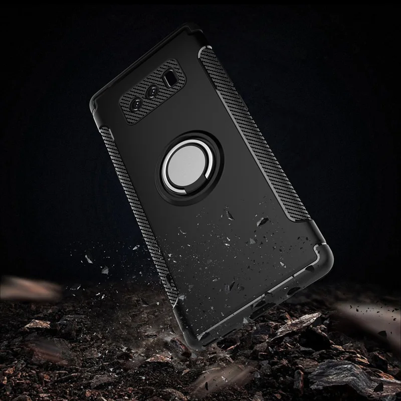 Reaoom Роскошный чехол для телефона samsung Galaxy Note 8 мягкий жесткий с кольцом Бизнес