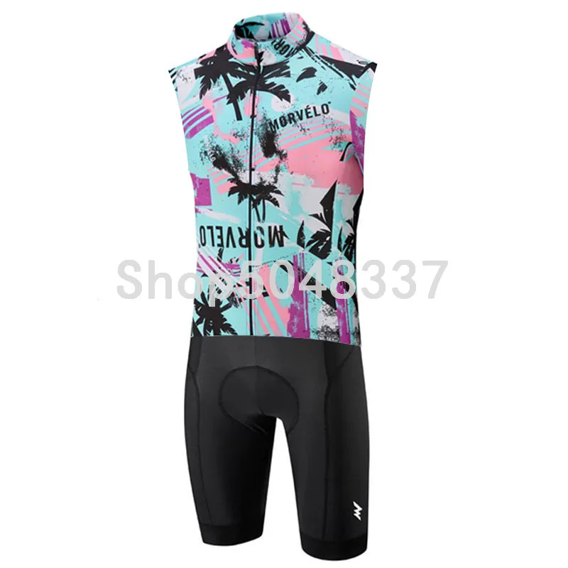 7 Триатлонный костюм Мужской без рукавов Велоспорт Джерси Morvelo Skinsuit комбинезон Ropa Ciclismo Hombre летний бег велосипед спортивный комплект - Цвет: 7