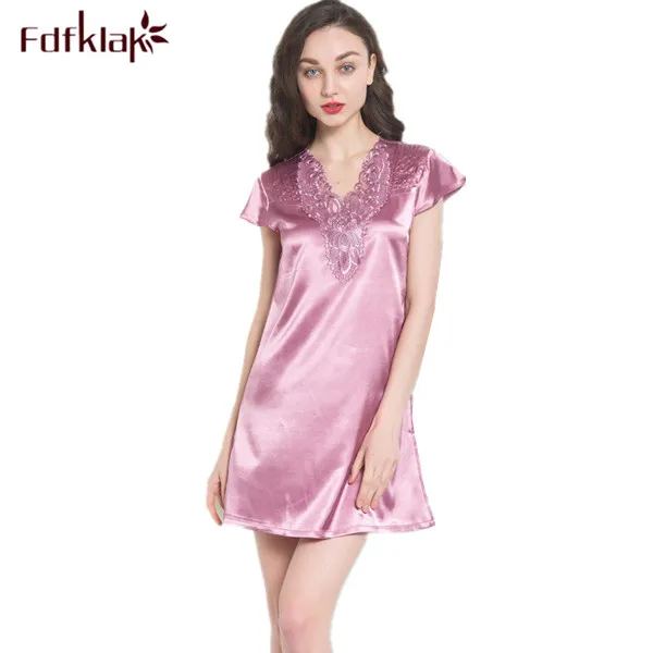 Сексуальное платье с глубоким v образным вырезом летняя Модная шелковая ночная