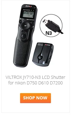 VILTROX JY710-S2 спуск затвора по интерфейсу Камера таймер удаленный беспроводной контроллер для sony A7RII A7R3 a7m3 a7m2 A9 A6500 HX400 RX100M4