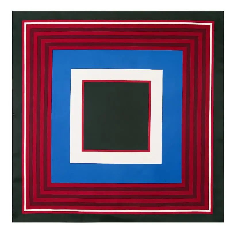 Женский шёлковый шарф в полоску 60x60 см |