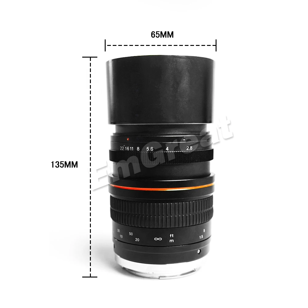 Kelda 135 мм F2.8 Полнокадровый объектив с фиксированным фокусом ультра низкая