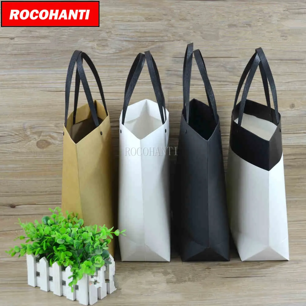 

50x Garment Paper Bag Boat Handle Gift Bags Customized LOGO Printing Packaging Advertisement Promotion Bags