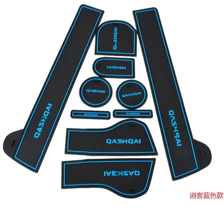 Для Nissan Qashqai J11 2008-2018Nuovo Cancello слот di Pad antiscivolo Tazza коврики Нескользящие порта Scanalatura