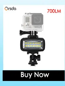 Светодиодный 40 м подводный Водонепроницаемый светильник светодиодный led для gopro мощности с регулируемой яркостью виде