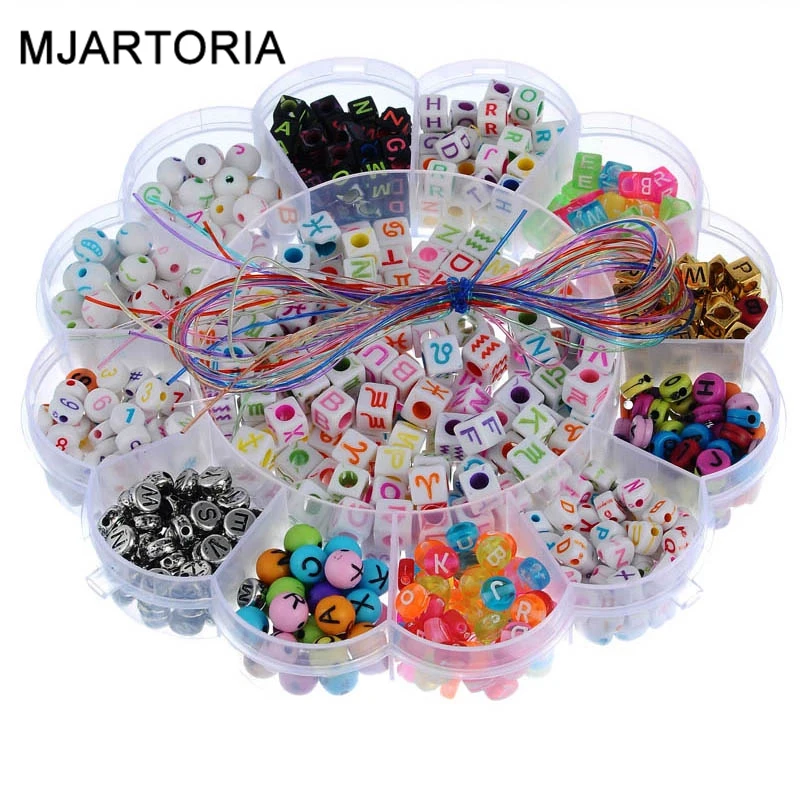 MJARTORIA 1 набор акриловых бусин с надписями для детей бусина интеллекта деревянная