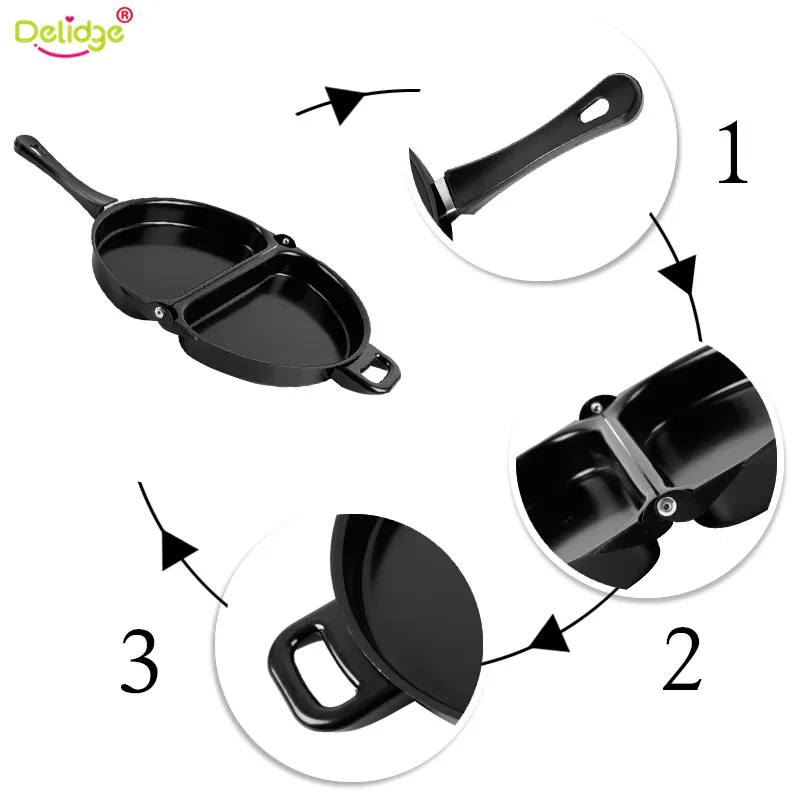 Delidge портативная антипригарная Складная кастрюля из нержавеющей стали 23 5 см