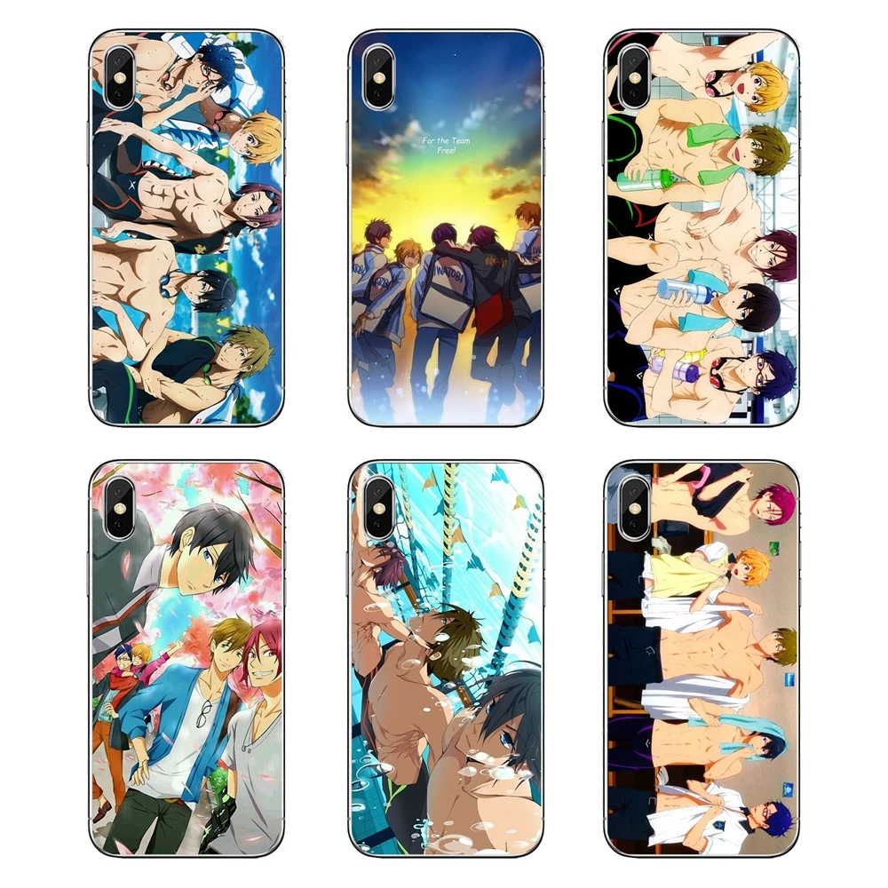 Силиконовый чехол для телефона бесплатно! Плавательный клуб Iwatobi rei ryugazaki nagisa samsung