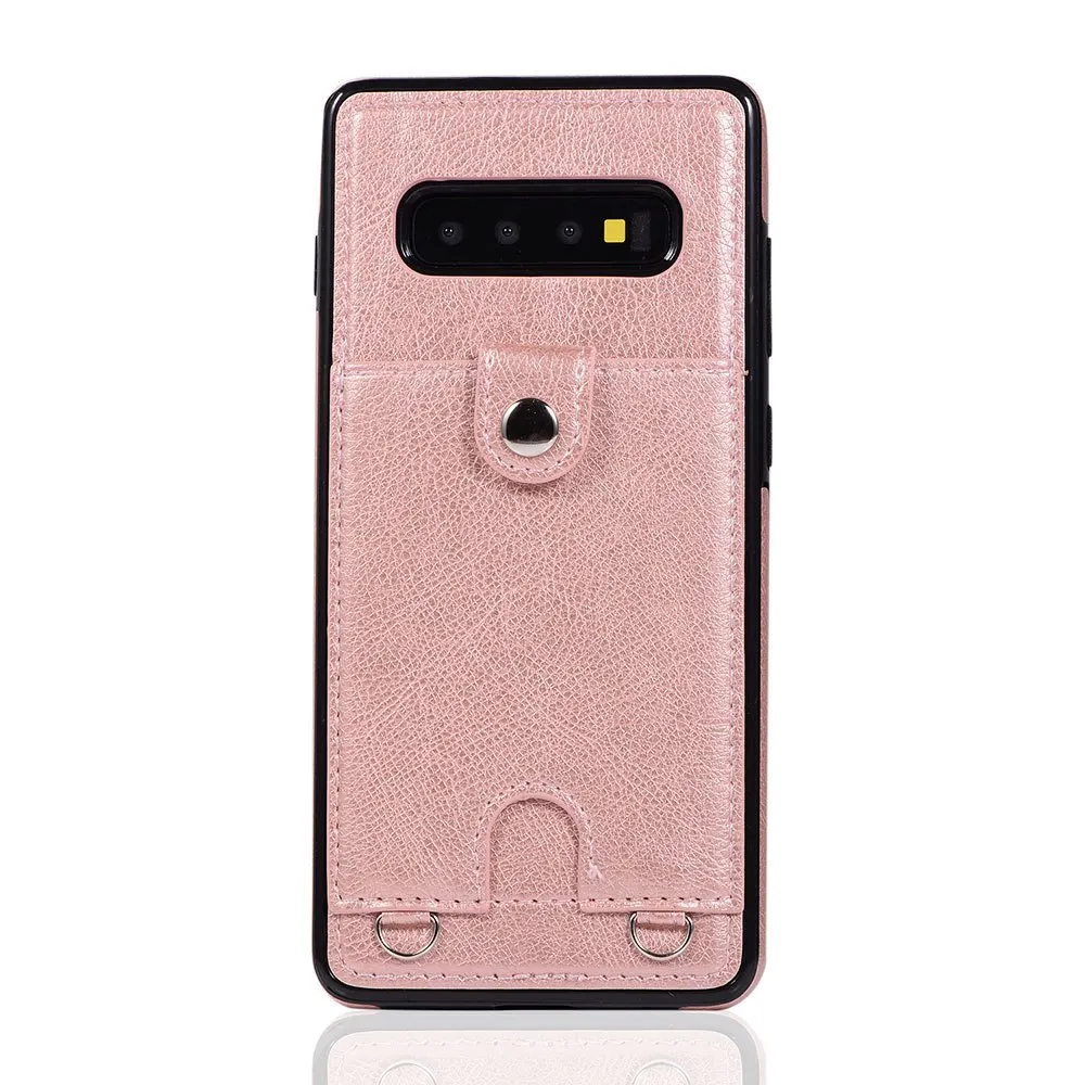 Розовый Чехол KISS, кожаный чехол-кошелек для samsung Galaxy S10, S9, S8 Plus, S10e, чехол для телефона, для samsung Note 9, 8, S7 Edge, сумка на плечо, чехол - Цвет: Розовый
