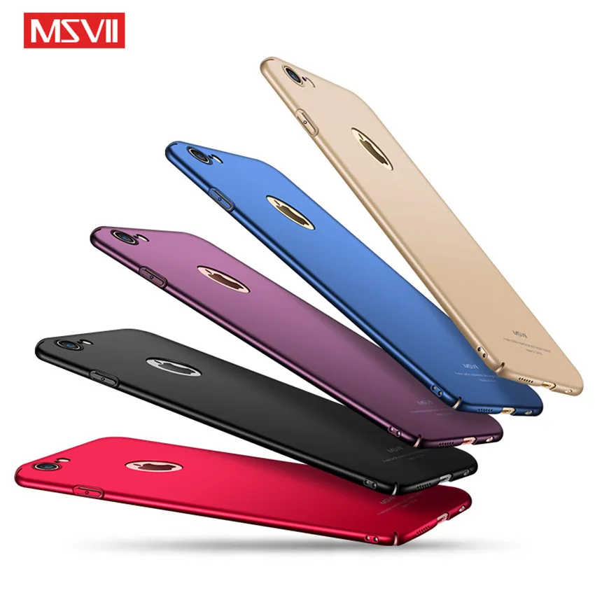 MSVII чехол для телефона iPhone 6 6S Роскошный тонкий полная защита пластиковая жесткая