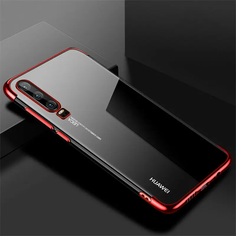 red ТПУ защитный чехол для huawei Honor 8S 8X 8C 8A Y7 Y6 Y5 мягкий чехол для P20 Pro lite Nova 3 3i чехол для сотового телефона защитный чехол - Цвет: red