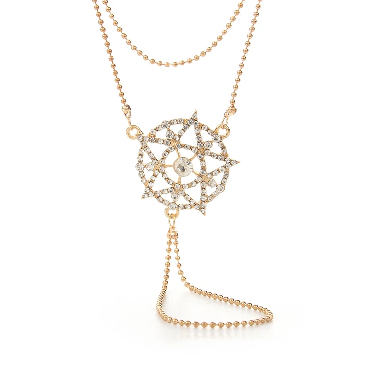 Браслет звено в виде ведомой цепи плетеный браслет из искусственного золота